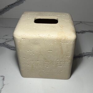 Minimalist Cream Square Tissue Cover